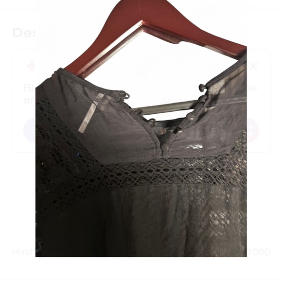 Free people sweet sunny days black and blue tunic /dress - Picture 2 of 6